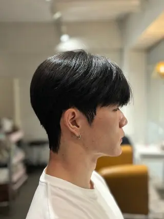 ショート パーマ メンズ 韓国メンズヘア/ ダウンパーマ/歩夢のヘアスタイル
