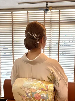 ロング ヘアアレンジ bright所属・miku ヘアセット/着付けのヘアスタイル