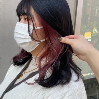 ミディアム カラー 🪭risa 暖色/レイヤー🪭のヘアスタイル