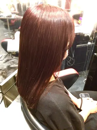 セミロング カラー Annon プライベートサロンのヘアスタイル