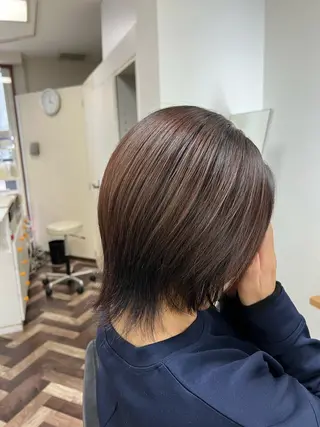 セミロング 髪質改善/マツパ 垢抜け透明カラー衣笠のヘアスタイル