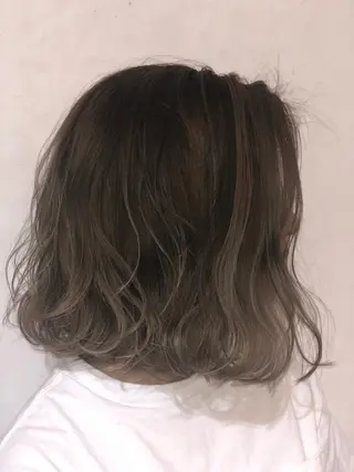 ミディアム カラー 艶質改善/縮毛矯正 ササキナツミのヘアスタイル