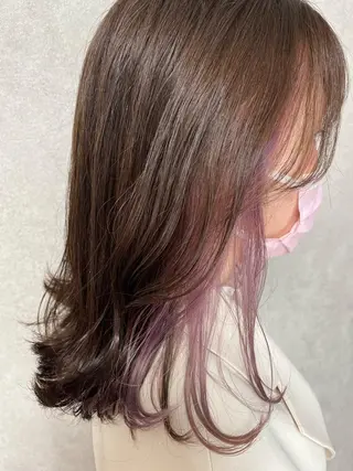 セミロング カラー MIKOTO/マンツ ーマン/髪質改善🤎のヘアスタイル