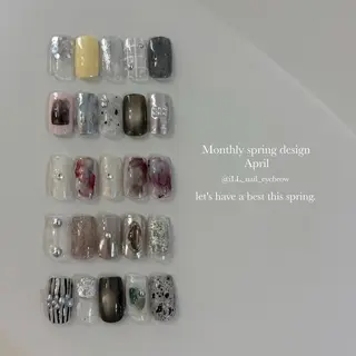 ミディアム nailcare & eyebrow 専門店　【iLL】所属・【育成特化サロン】 yuinaのネイルデザイン