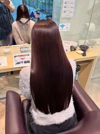 ロング 久光天海/艶カラー /髪質改善ストレートのヘアスタイル