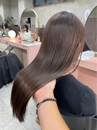 ロング パーマ/オリーブ/ 酸性ストレート/ゆなのヘアスタイル