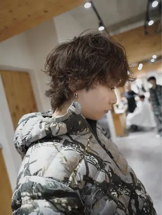 ミディアム パーマ メンズ YOHEI【メンズ/ パーマ/メンズ特化】のヘアスタイル