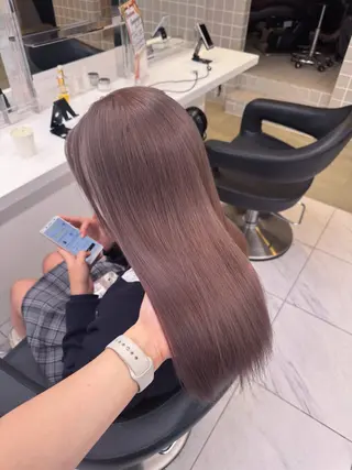 ロング カラー ヘアアレンジ Over hair所属・Over hair_ misakiのヘアスタイル