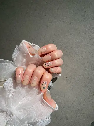 ネイル I-nailロング /ワンホン/キラキラのネイルデザイン