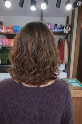 ミディアム パーマ JOWIN hair design room所属・柏 康孝のヘアスタイル