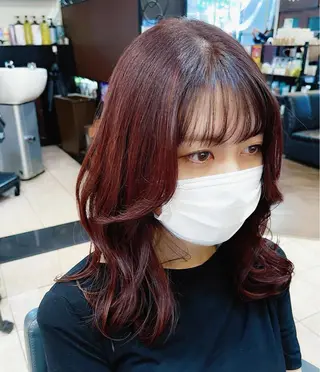 セミロング カラー Zina天王寺 CHIAKIのヘアスタイル