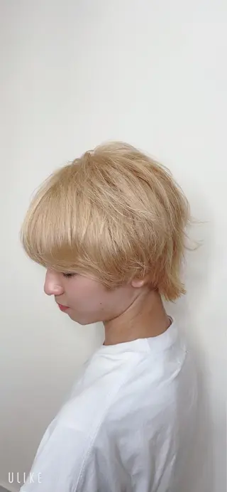 ショート カラー メンズ アイラッシュ/美容室 個室/瀬戸 一菜のヘアスタイル