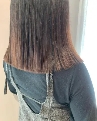 ミディアム カラー hub hair レイヤー/透明感のヘアスタイル