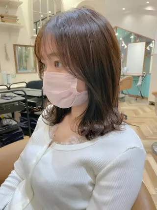 ミディアム カラー レイヤー/韓国ヘア 縮毛矯正🫧鈴木颯のヘアスタイル