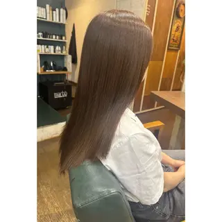 ロング ハイトーン/ ダブルカラー/透明感のヘアスタイル