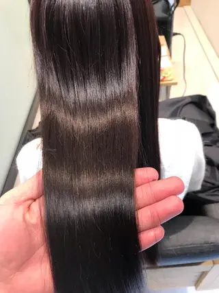 ロング 酸性ストレート/ブリ ーチなし/中村 匠のヘアスタイル