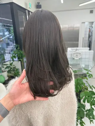 セミロング カラー 表参道/赤み無し 透明感 colorのヘアスタイル
