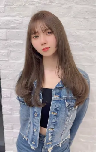 ロング カラー ヘアアレンジ 前髪顔まわりカット 🌈中村海聖のヘアスタイル