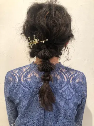 ヘアアレンジ レイヤーカット/ 透明感カラーmikuのヘアスタイル