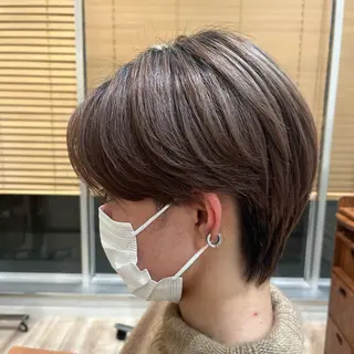 メンズ レイヤー/顔まわり 透明感カラー柳澤優名のヘアスタイル