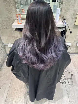 ロング カラー 平野 世菜のヘアスタイル