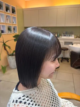 ミディアム カラー ベージュカラー⌇﻿ くびれヘア.𐙚心音のヘアスタイル