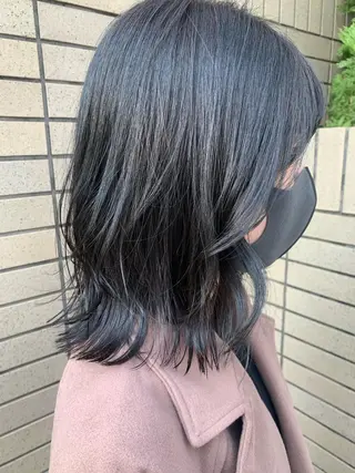 ミディアム カラー hub hair レイヤー/透明感のヘアスタイル