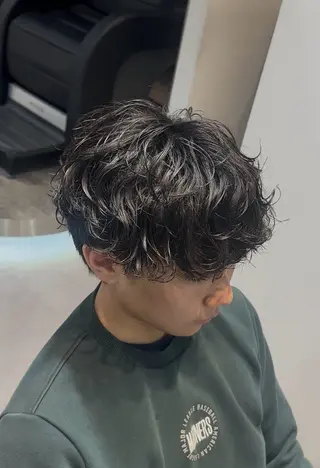 ショート パーマ 似合わせパーマ🔥 河浪 大智のヘアスタイル