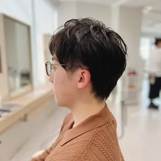 ショート パーマ メンズ Ash宮前平店 鈴木和也のヘアスタイル