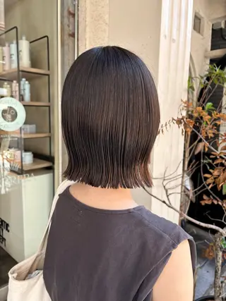 ミディアム 水原波津輝/ボブ /ニュアンスパーマのヘアスタイル