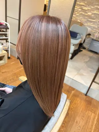 セミロング カラー 韓国ヘア sasugaのヘアスタイル