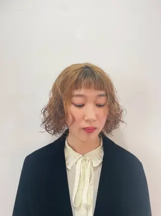 パーマ mopa所属・mopa_kaede 暖色カラー/ロングのヘアスタイル