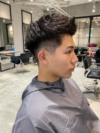 ショート メンズ 髪質改善/縮毛矯正 レイヤー/松川匠のヘアスタイル