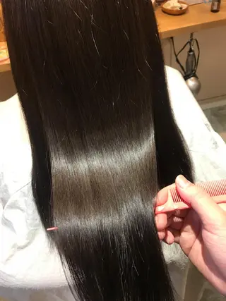 ロング カラー 髪質改善×矯正🫧 韓国ヘアasamiのヘアスタイル