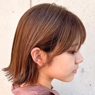 ミディアム 透明感カラー❄️要 半個室×マンツーマンのヘアスタイル