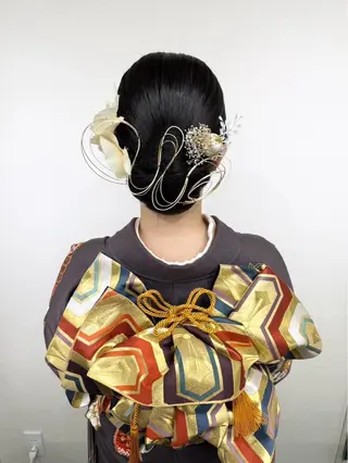 セミロング ヘアアレンジ YUMEYAKATA 五条店のヘアスタイル