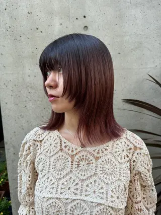 ミディアム 艶カラー/髪質改善 💎🐇uraraのヘアスタイル