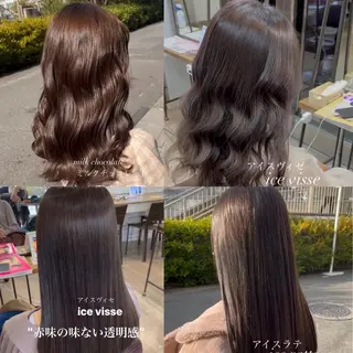 ロング メンズバレイヤージュ 斉藤春のヘアスタイル