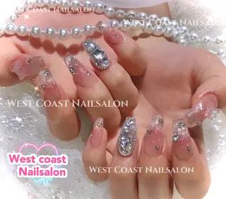 ネイル リボン、ガーリー パーツ放題専門店のネイルデザイン