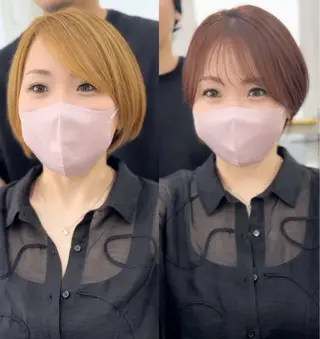 ショート カラー hair salon Ranun髪質改善のヘアスタイル