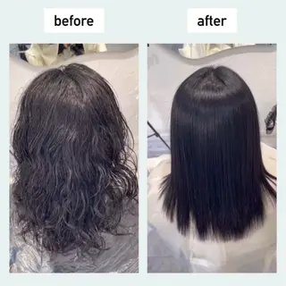 セミロング scene中性ストレート/縮毛矯正【シーン】所属・ジョー 縮毛矯正のヘアスタイル