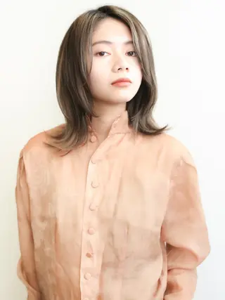 ミディアム パーマ 兼平大地 inity心斎橋のヘアスタイル