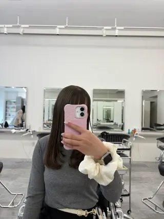 ロング カラー ParveMix 楠本結菜のヘアスタイル