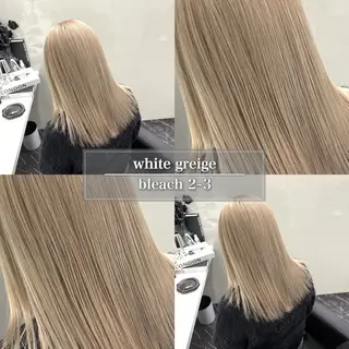 セミロング カラー ハイトーン/ 髪質改善/上質艶髪のヘアスタイル