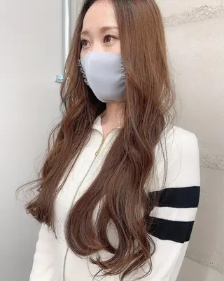 セミロング カラー 透明感/オリーブ/ グレージュ/YUKAのヘアスタイル