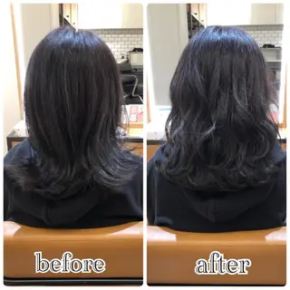 ミディアム ヘアアレンジ elements所属・榎 菜摘のヘアスタイル