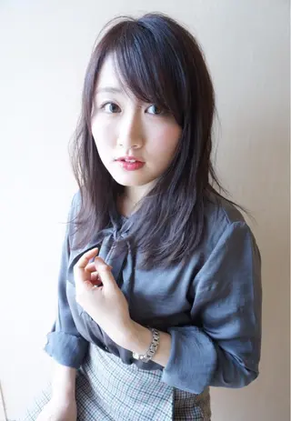 セミロング カラー パーマ 湘南パーマ髪質改善 職人　HIROKIのヘアスタイル