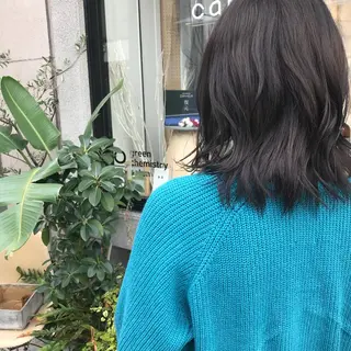 セミロング 艶髪color💎髪 質改善ストレート大吉のヘアスタイル