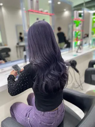 ロング カラー 大人っぽ韓国ヘア 寒色💙yuma💙のヘアスタイル