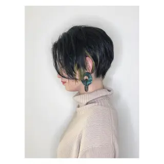 ショート カラー ブリーチカラー🌈 石垣翔太のヘアスタイル